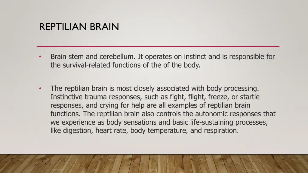 reptilian brain