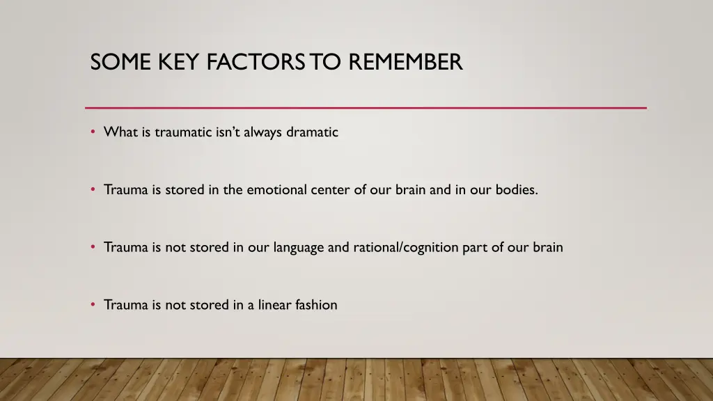 some key factors to remember