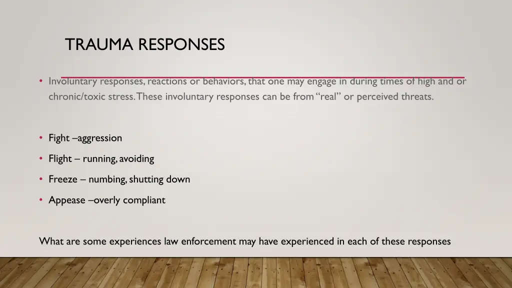 trauma responses