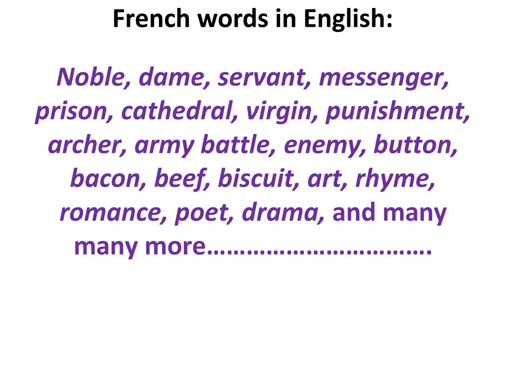 french words in english
