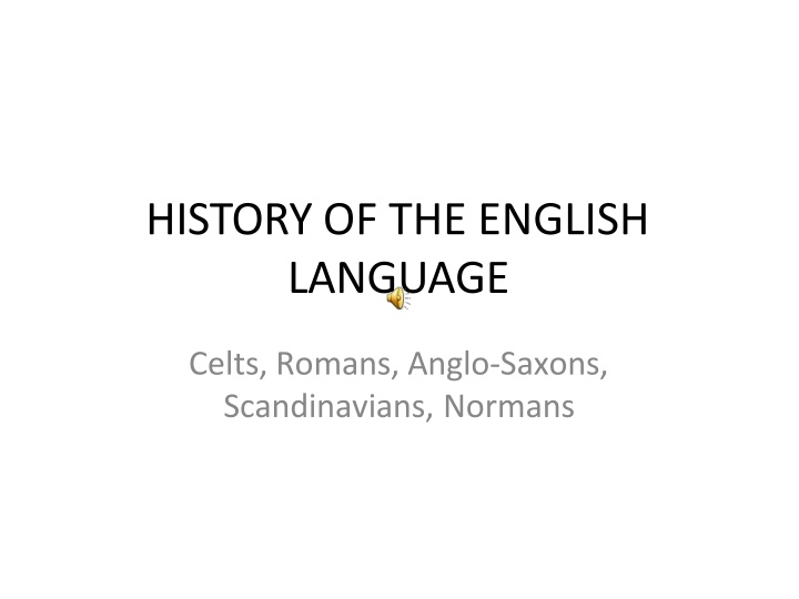 history of the english language
