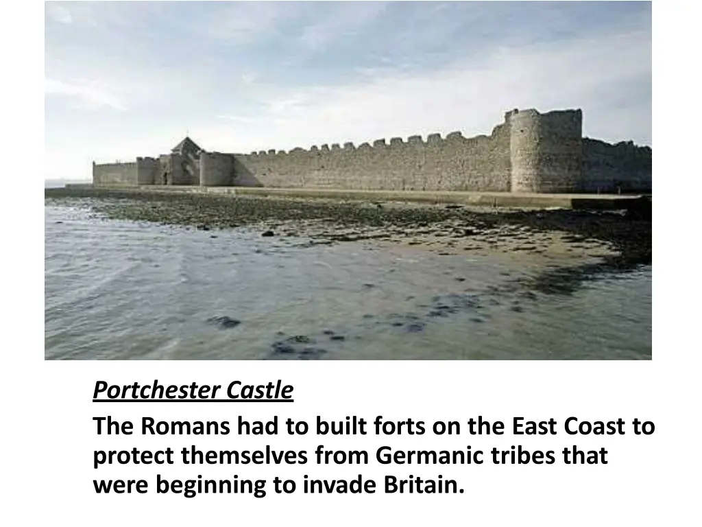 portchester castle the romans had to built forts