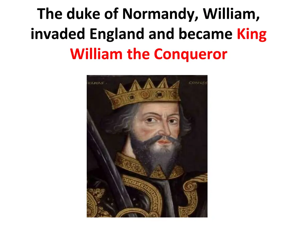 the duke of normandy william invaded england