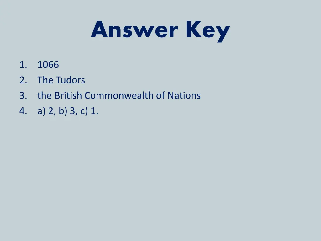 answer key