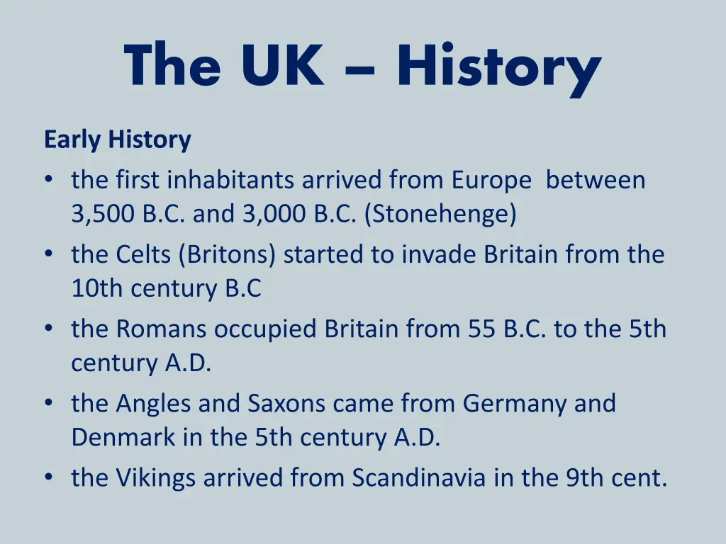 the uk history