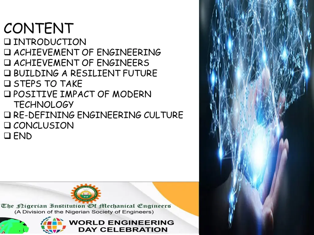 content introduction achievement of engineering