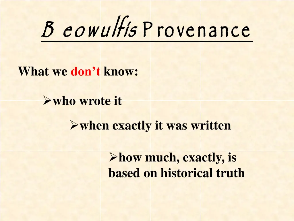 b eowulf s