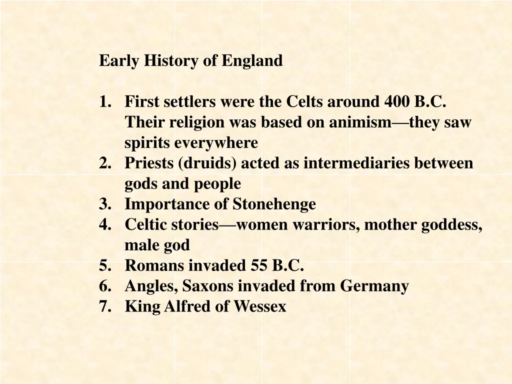 early history of england