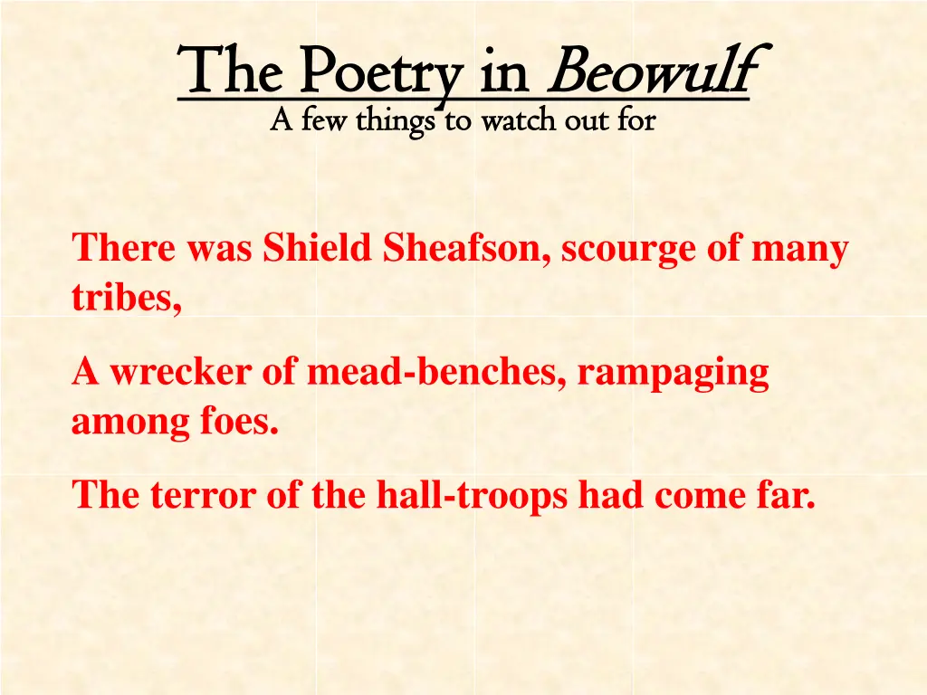 the poetry in the poetry in beowulf a few things 2