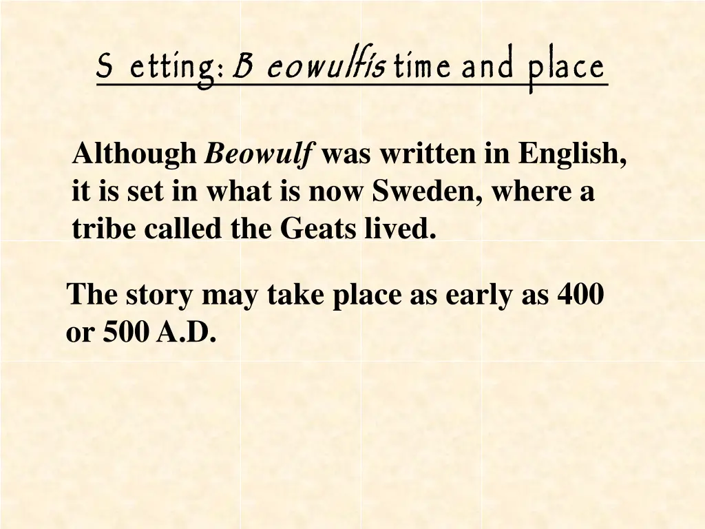 time and place