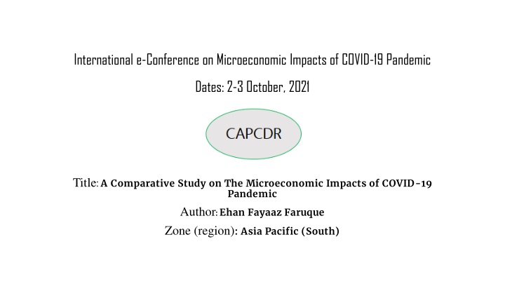 international e conference on microeconomic