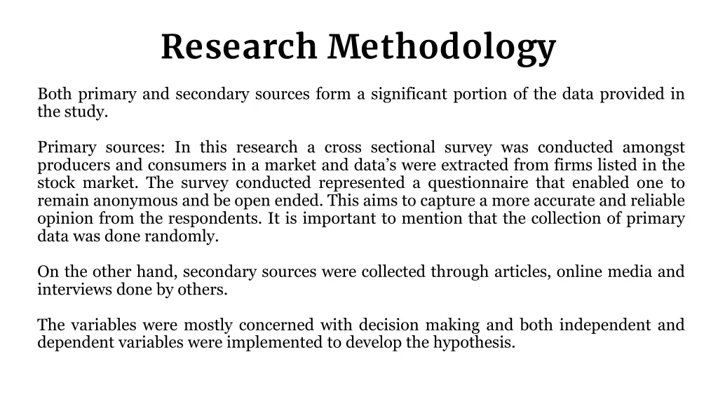 research methodology