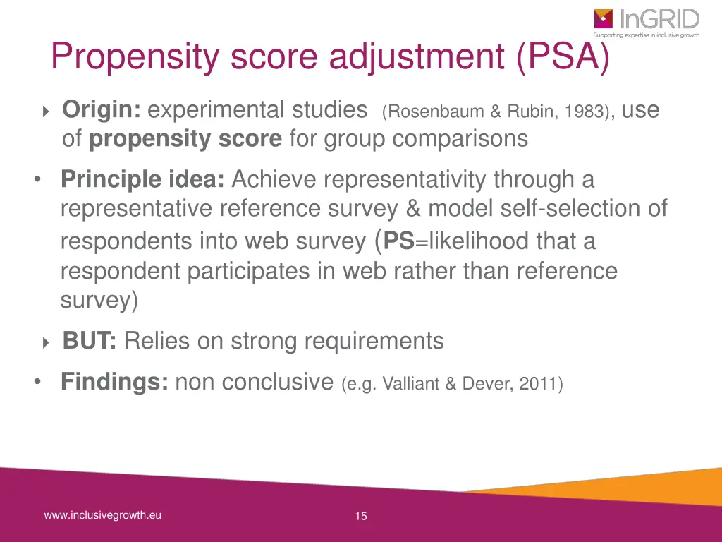 propensity score adjustment psa