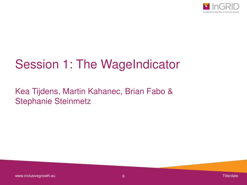 session 1 the wageindicator