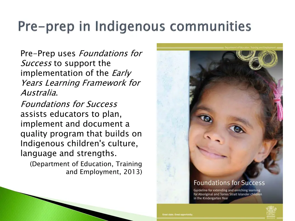 pre prep uses foundations for success to support