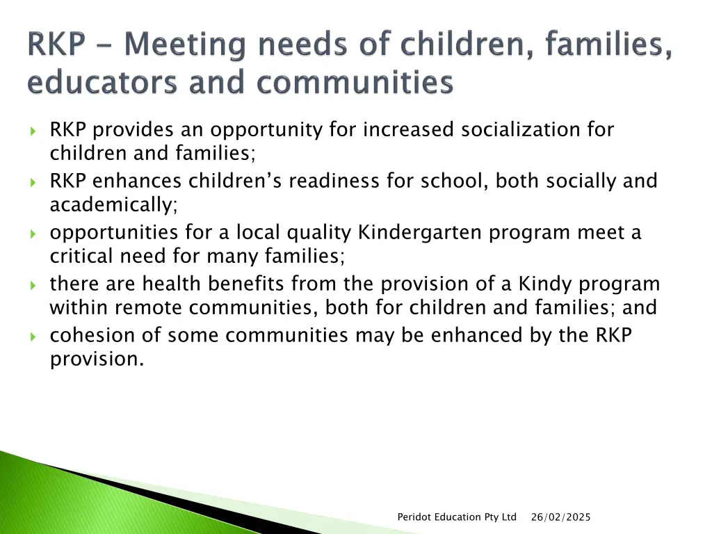rkp provides an opportunity for increased