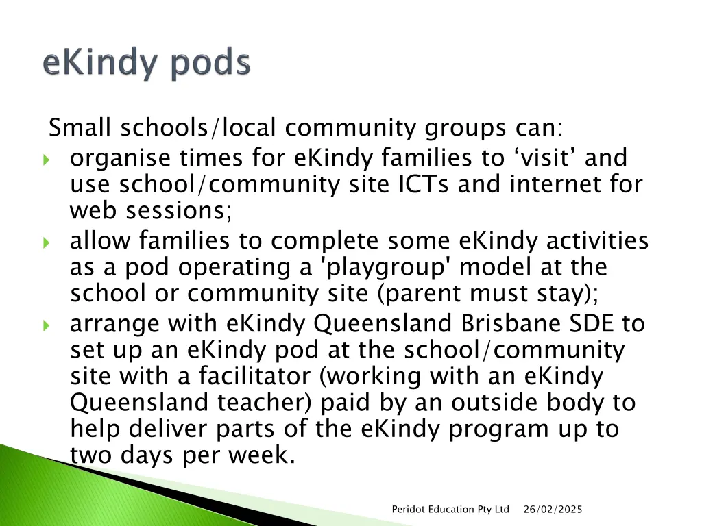 small schools local community groups can organise