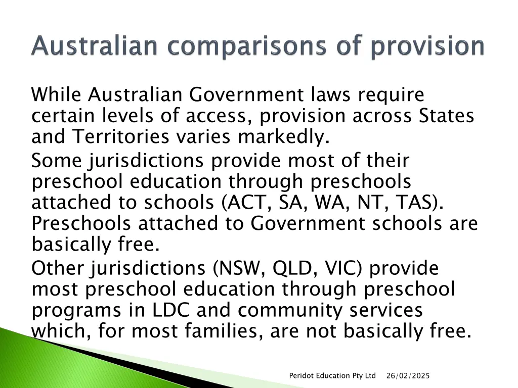 while australian government laws require certain