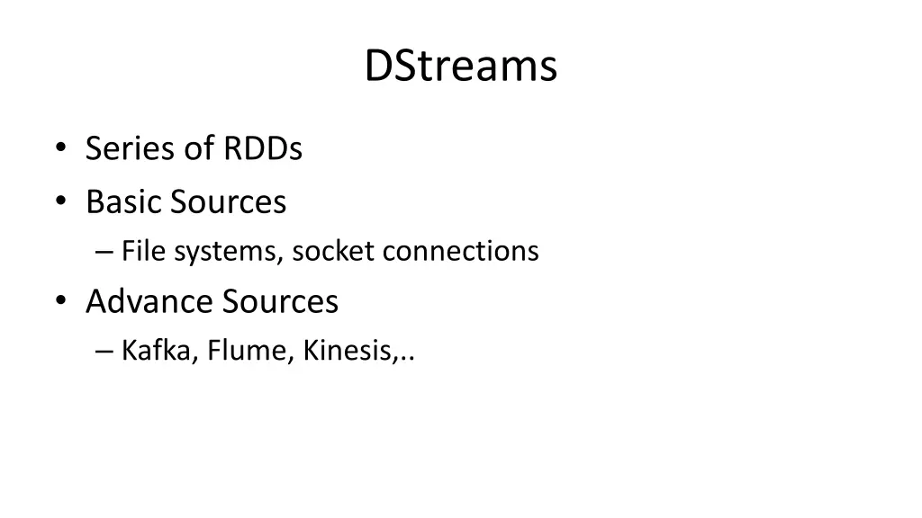 dstreams