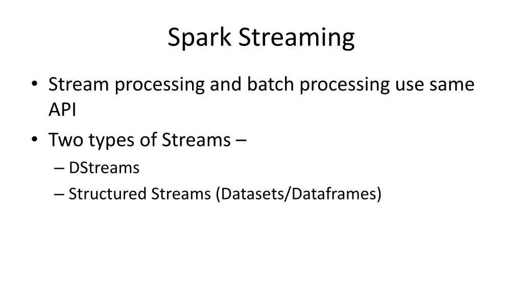 spark streaming