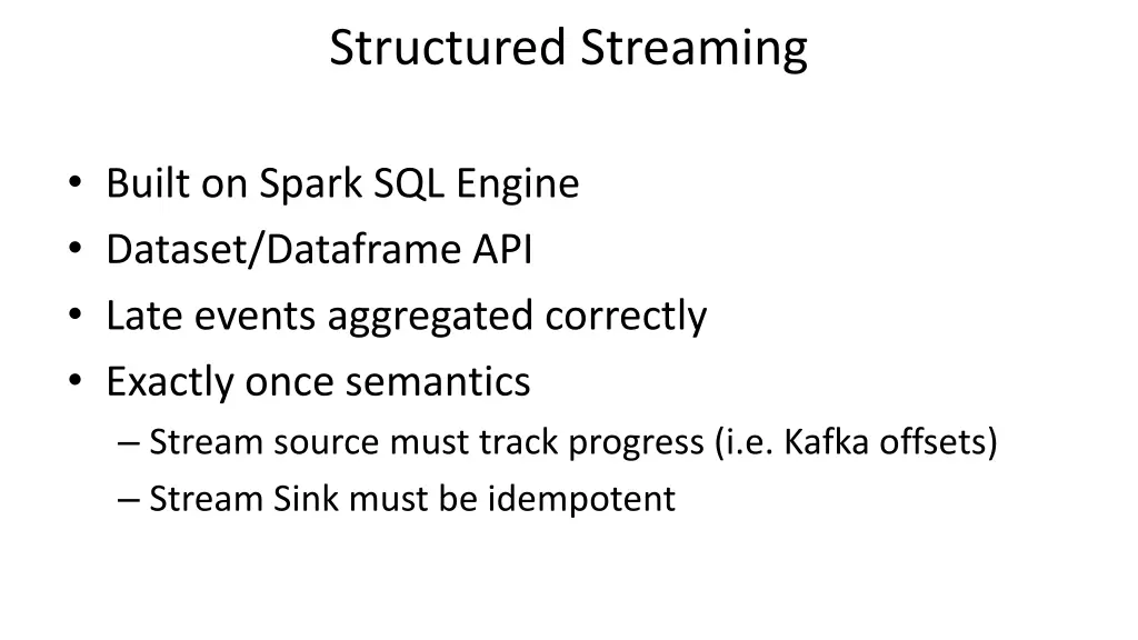 structured streaming