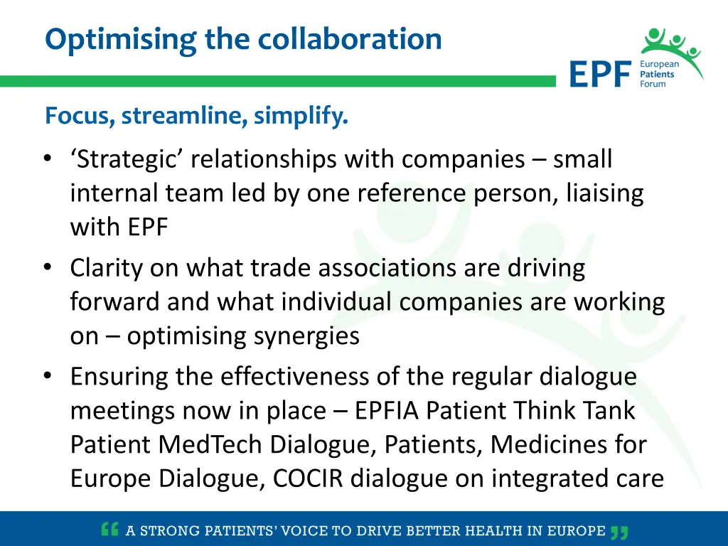 optimising the collaboration 1