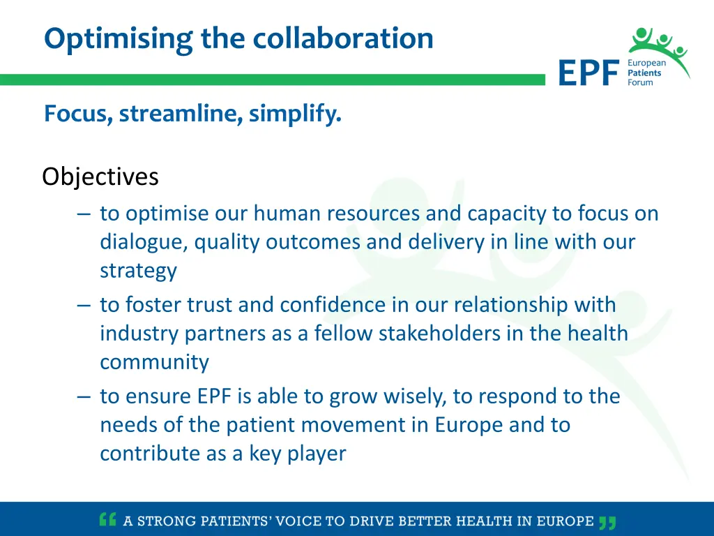 optimising the collaboration