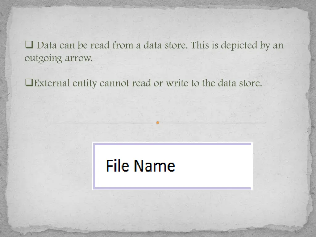 data can be read from a data store this
