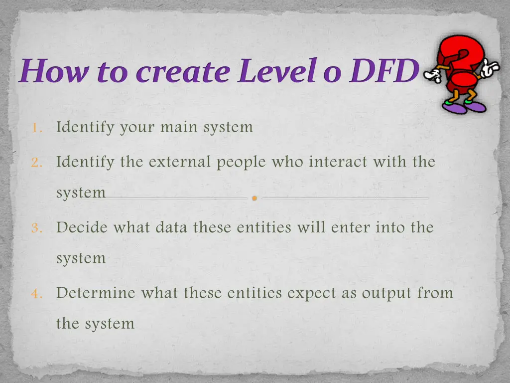 how to create level 0 dfd