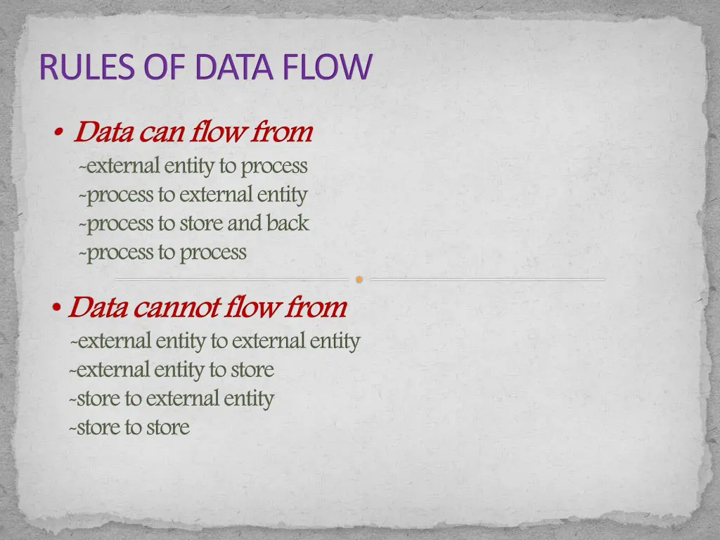 rules of data flow