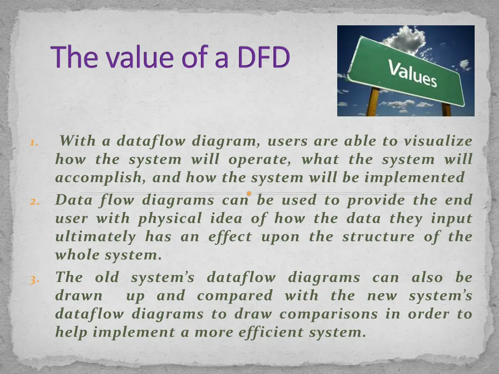 the value of a dfd