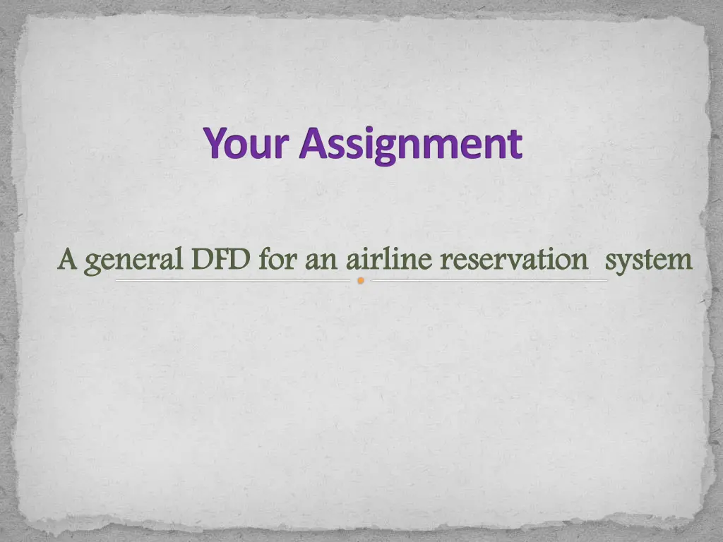 your assignment
