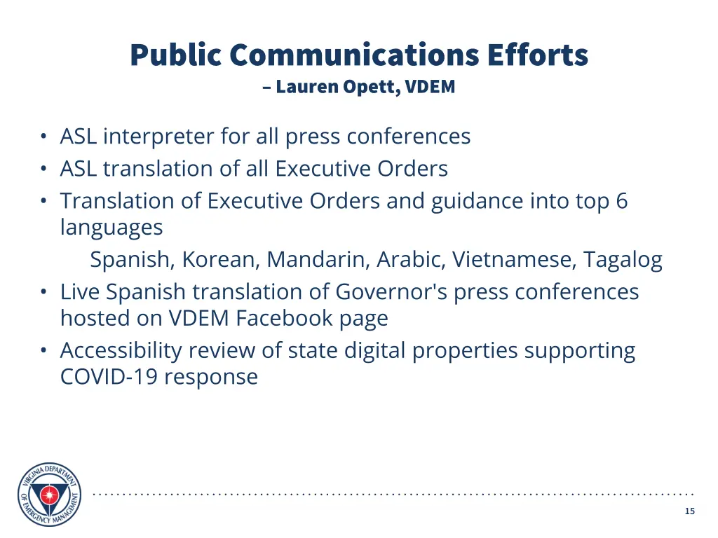 public communications efforts lauren opett vdem