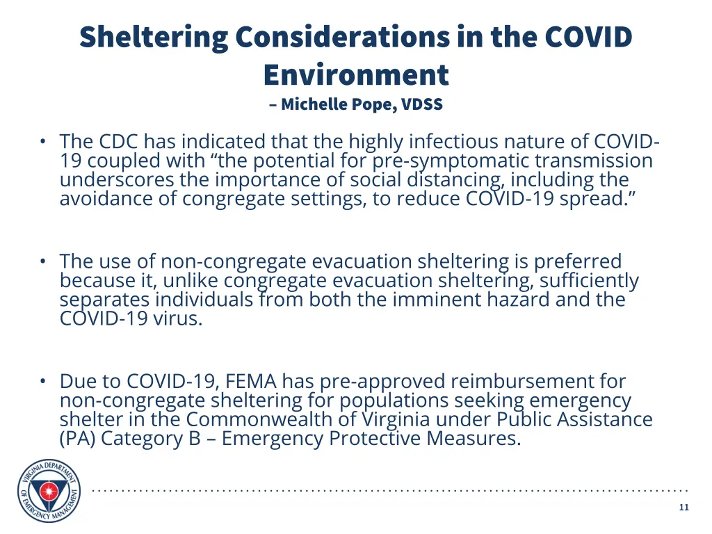 sheltering considerations in the covid 1