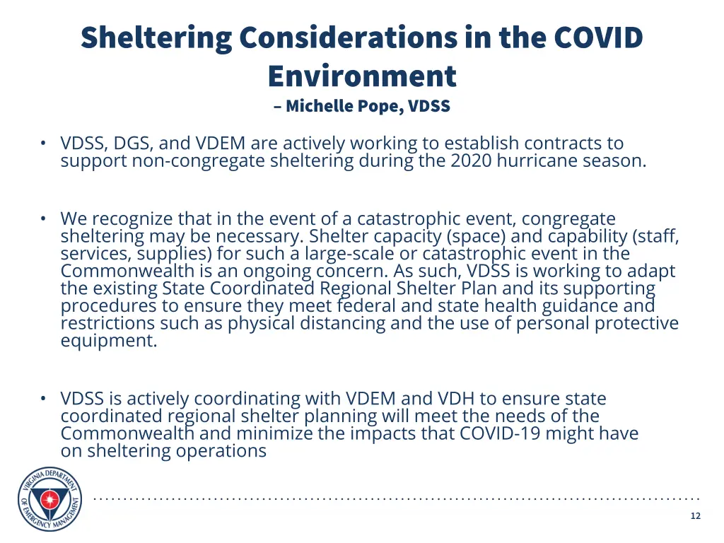 sheltering considerations in the covid 2