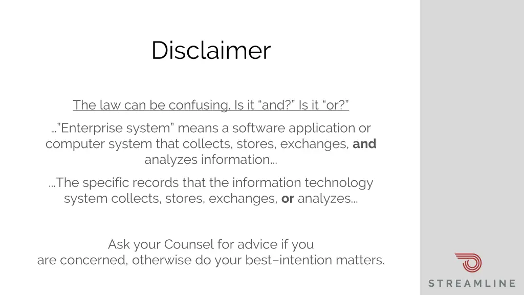 disclaimer