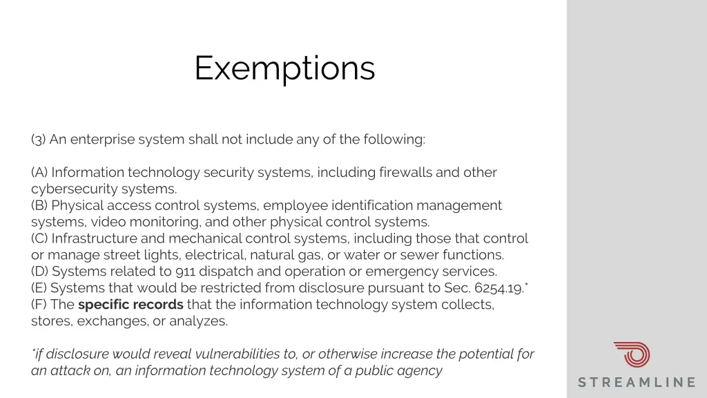exemptions