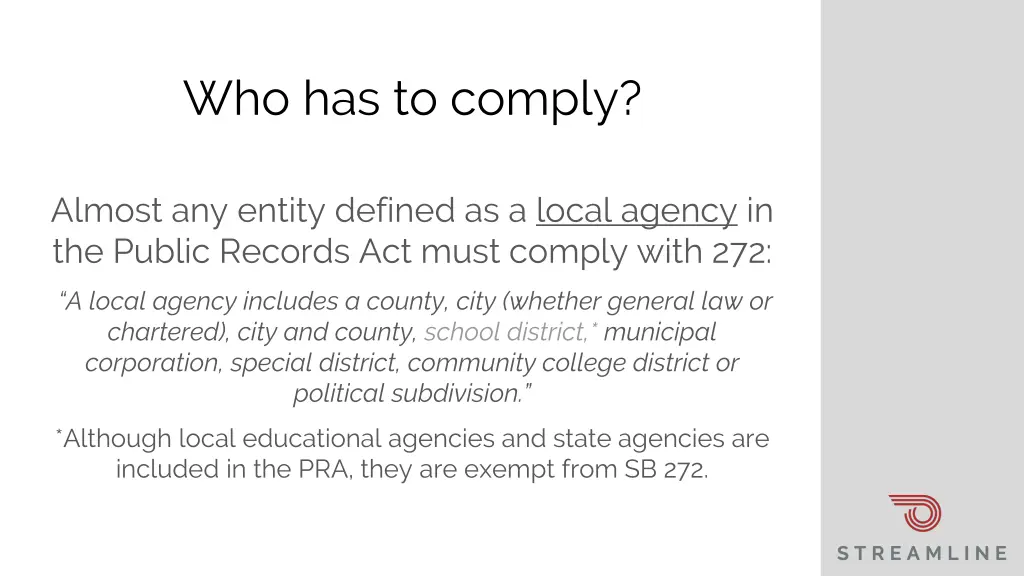 who has to comply