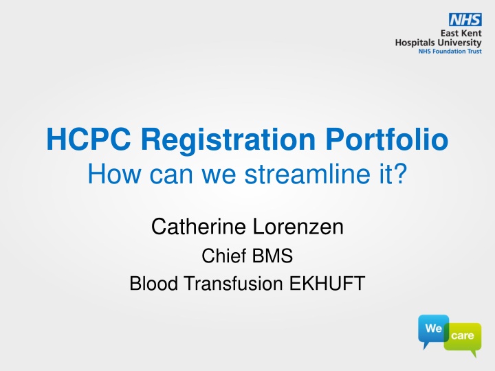 hcpc registration portfolio how can we streamline