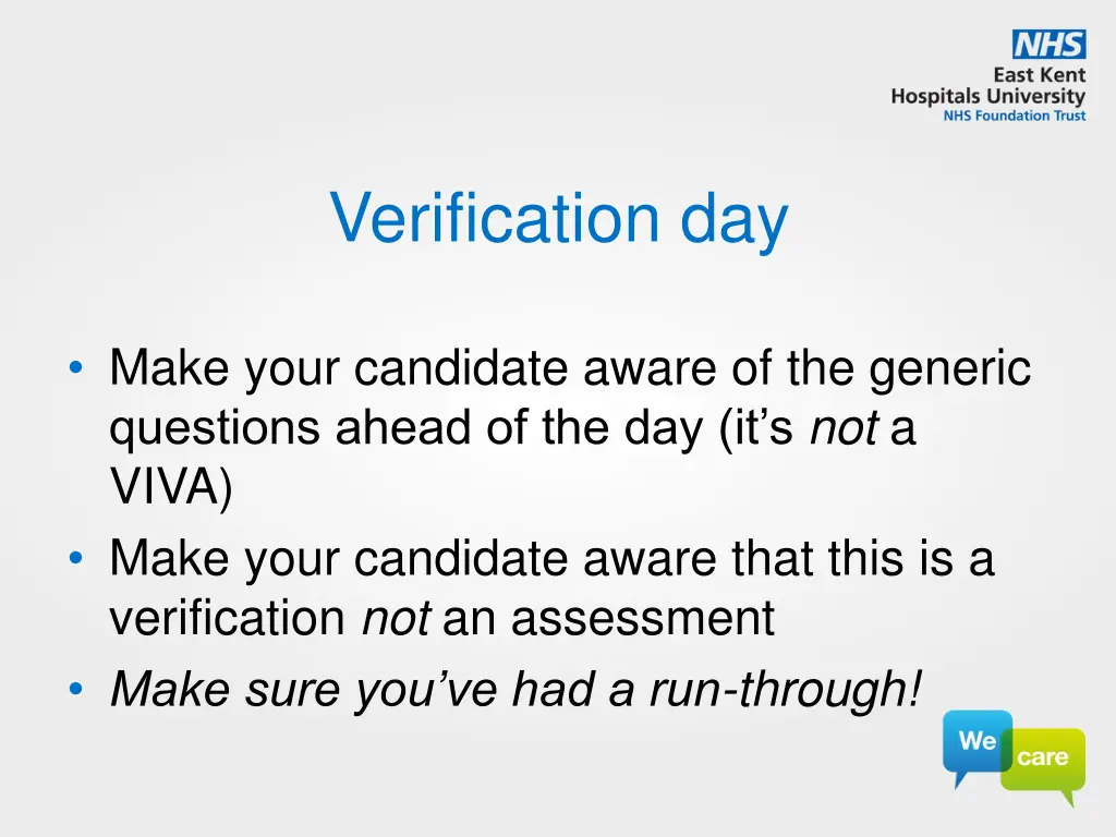 verification day