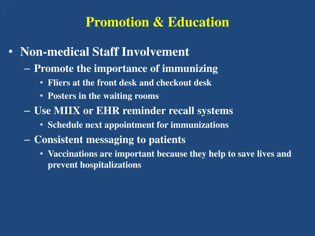 promotion education