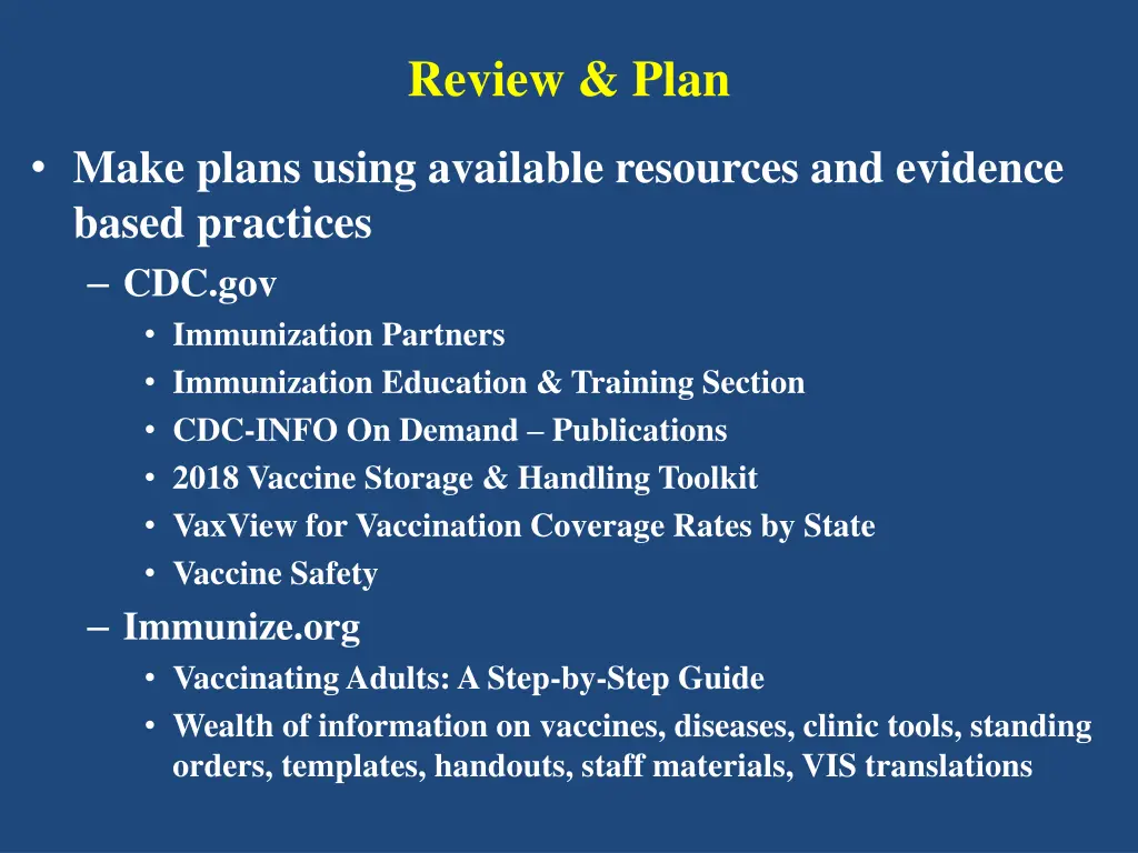 review plan 1