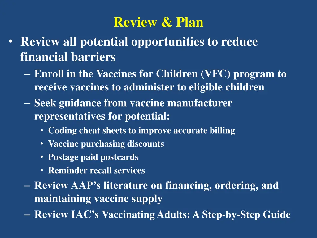 review plan