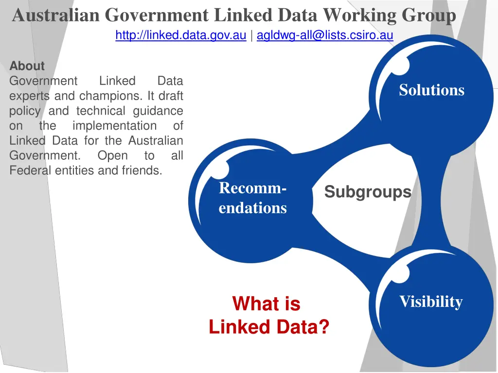 australian government linked data working group