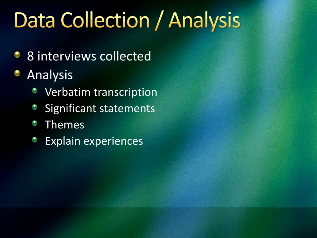 data collection analysis