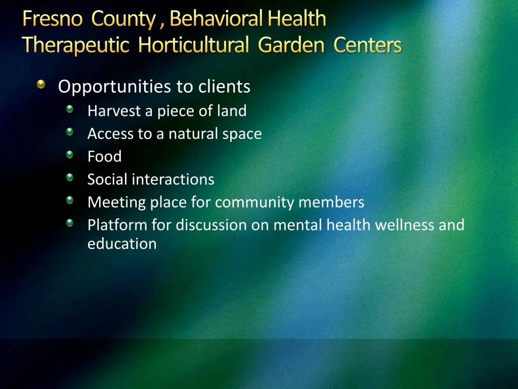 fresno county behavioral health therapeutic