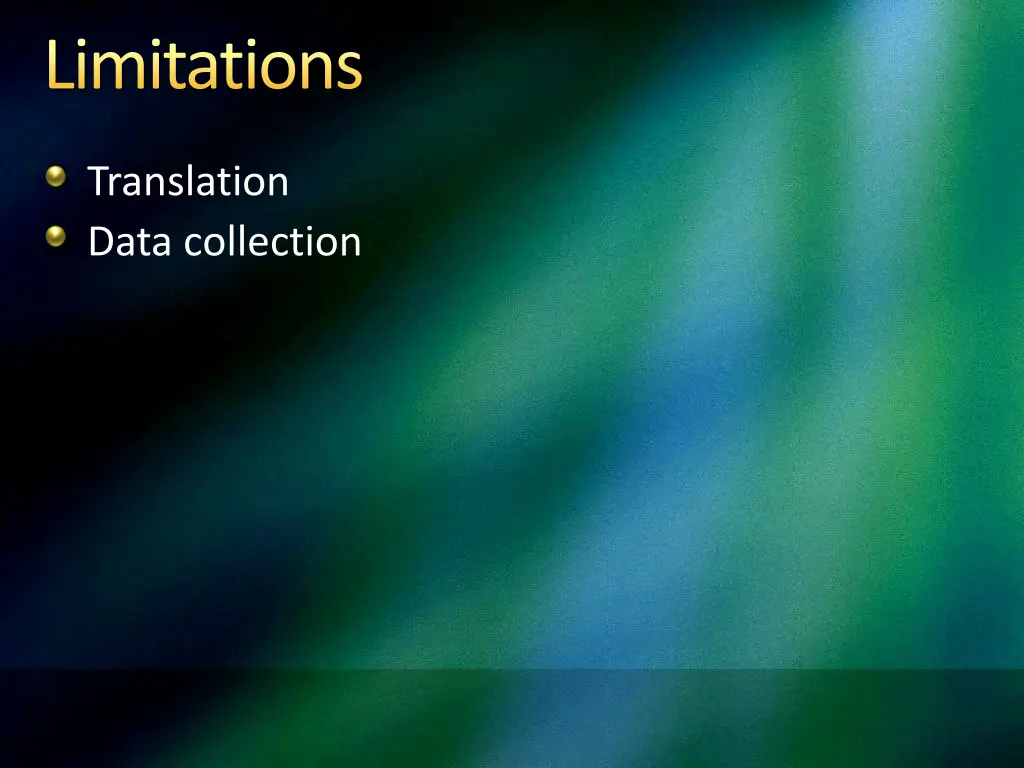 limitations