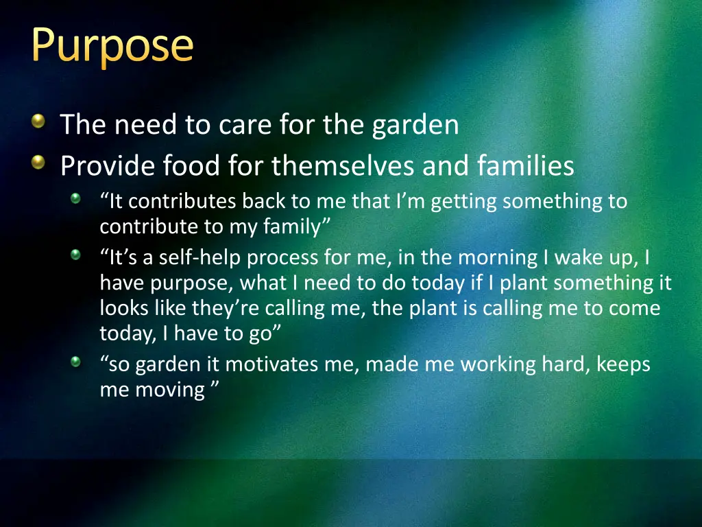 purpose