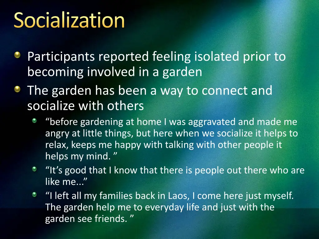 socialization