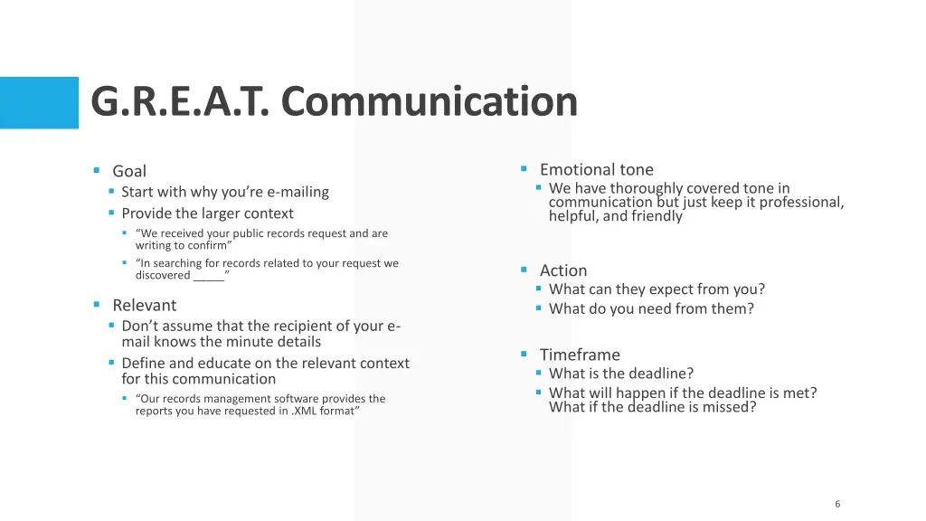 g r e a t communication